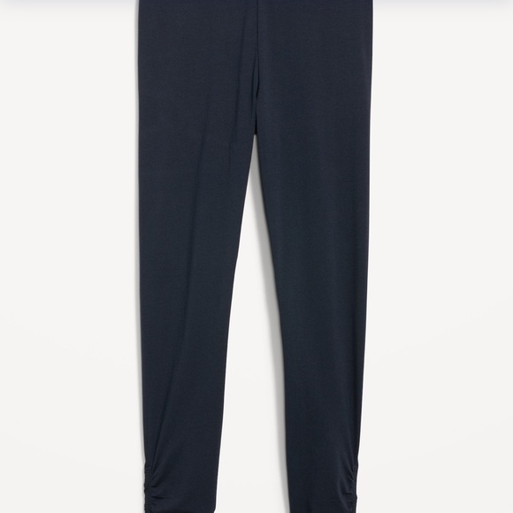 NWT OLD NAVY High-Waisted Ruched 7/8 Legging Color: In The Navy SIZE MEDIUM - Picture 3 of 7
